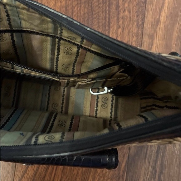 Brighton vintage Tan and Black Woven Shoulder Bag No call outs - Picture 4 of 12